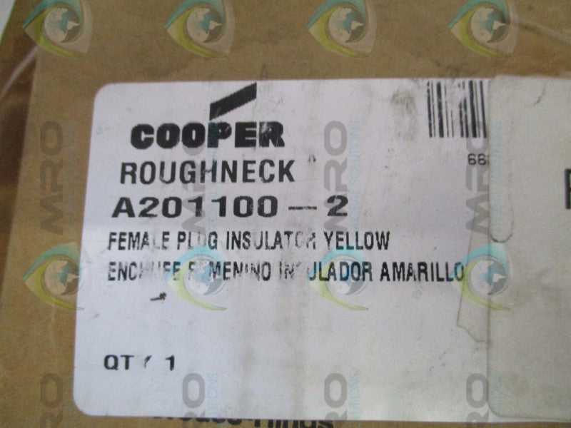 COOPER A201100-2 YELLOW FEMALE PLUG INSULATOR (AS PICTURED)  NSMP