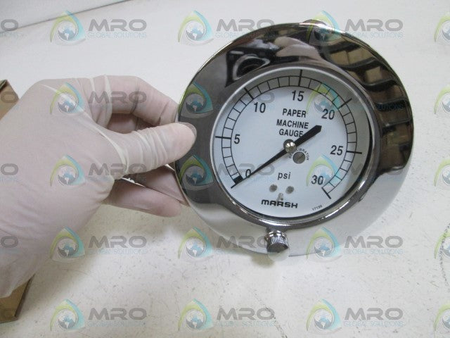 MARSH/BELLOFRAM 3.5" 0/30 PSI 1/4" NPT GAUGE W6042 *NEW IN BOX*
