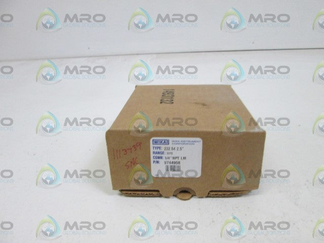 WIKA GAUGE 232.54 2.5" 30 PSI 1/4" NPT LM 9744908 *NEW IN BOX*