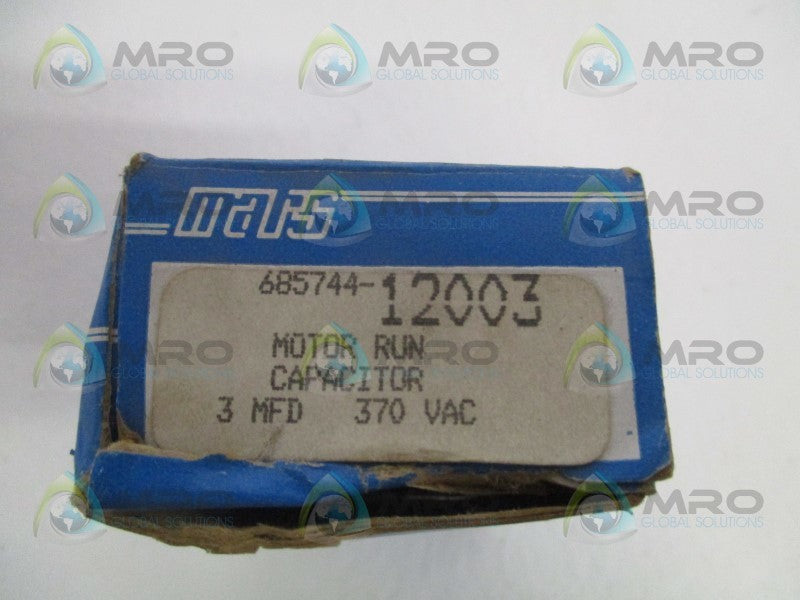 MARS 685744-12003 MOTOR RUN CAPACITOR 370VAC  NSMP