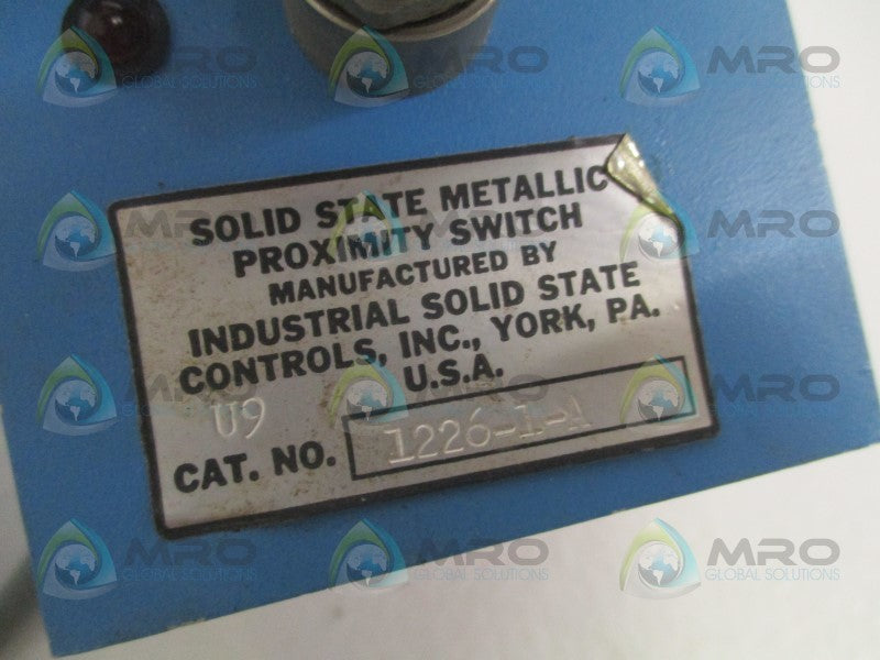 ISSC 1226-1-A SOLID STATE METALLIC PROXIMITY SWITCH  NSNP