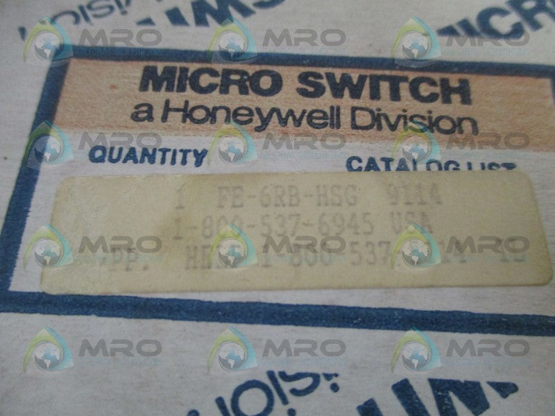 MICRO SWITCH FE-6RB-HSG HOUSING COVER  NSMP
