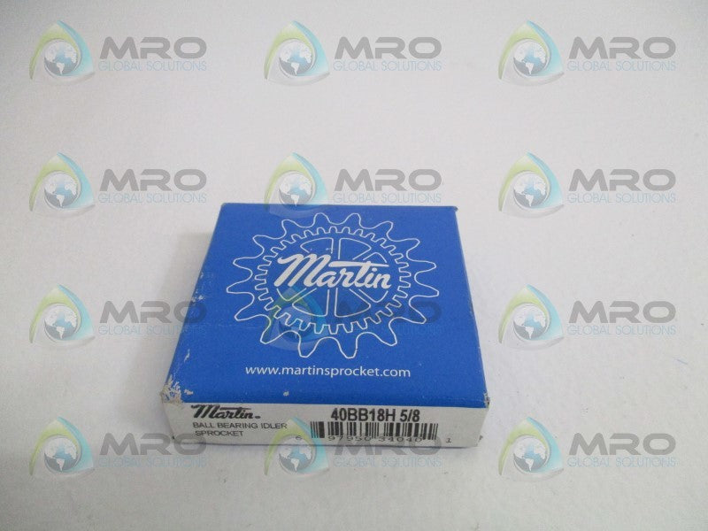 MARTIN 40BB18H BALL BEARING IDLER SPROCKET 5/8" * FACTORY SEALED *