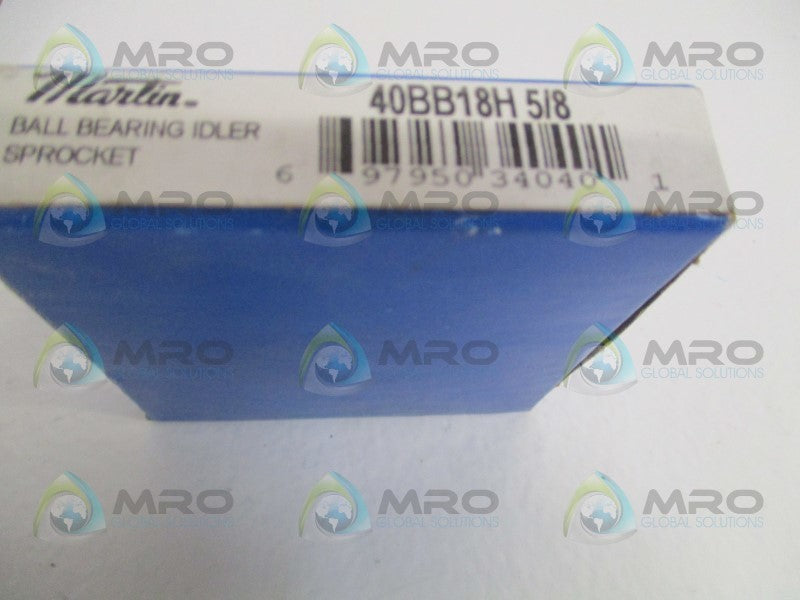 MARTIN 40BB18H BALL BEARING IDLER SPROCKET 5/8" * FACTORY SEALED *