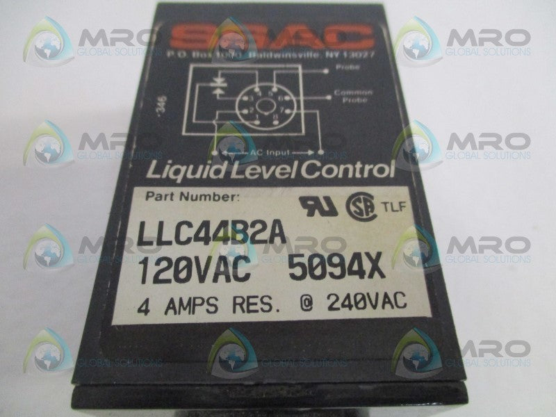 SSAC LLC44B2A LIQUID LEVEL CONTROL 120VAC  UNMP