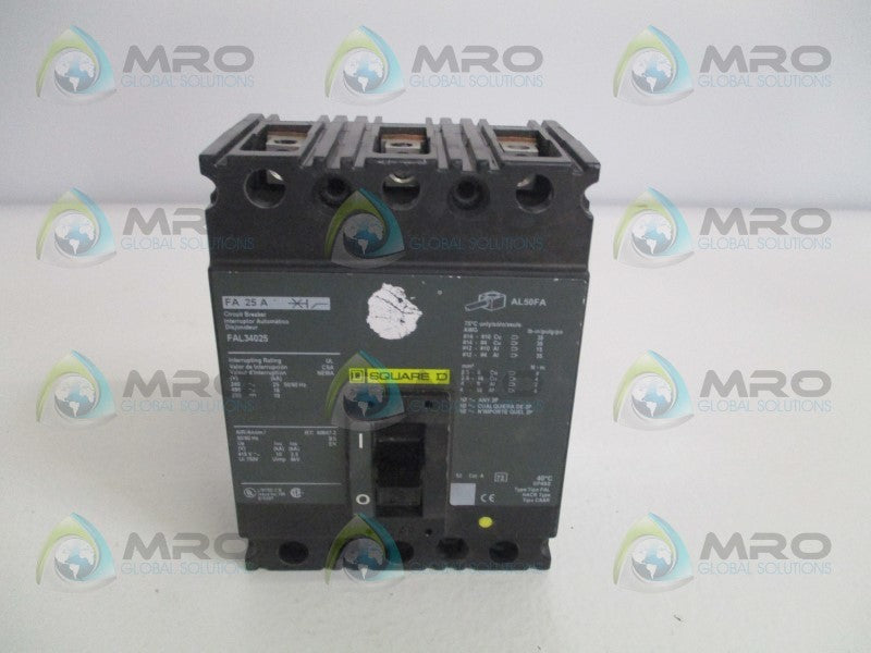 SQUARE D FAL34025 CIRCUIT BREAKER 25A (GREEN)  NSNP