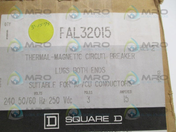 SQUARE D FAL32015 CIRCUIT BREAKER 15A (GRAY)  NSMP