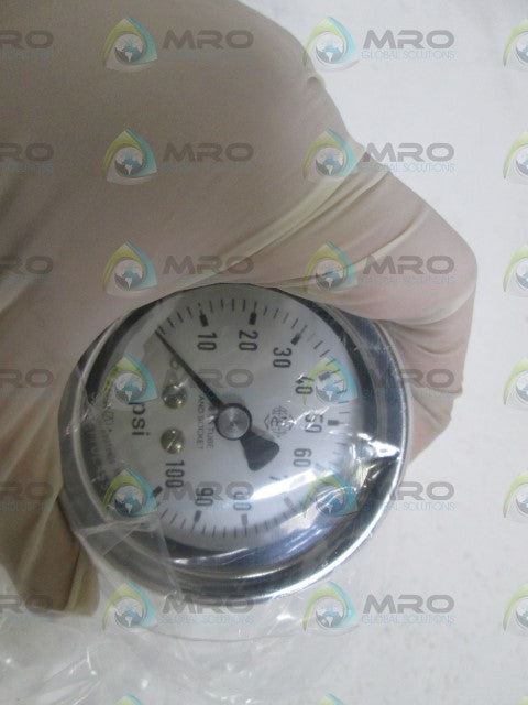 MC DANIEL CONTROLS, INC. GAUGE 1/4" NPT 0-100PSI Q3DC *NEW IN BOX*