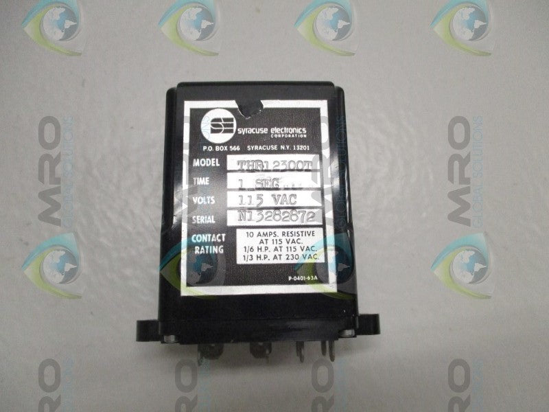 SYRACUSE ELECTRONICS THR12300T TIME DELAY RELAY 1SEC.  NSNP