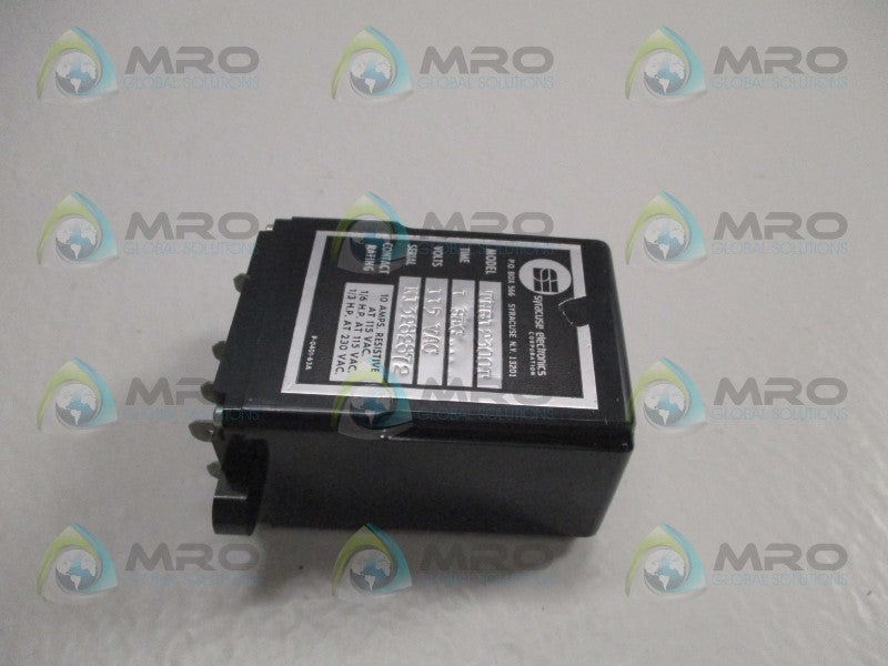 SYRACUSE ELECTRONICS THR12300T TIME DELAY RELAY 1SEC.  NSNP