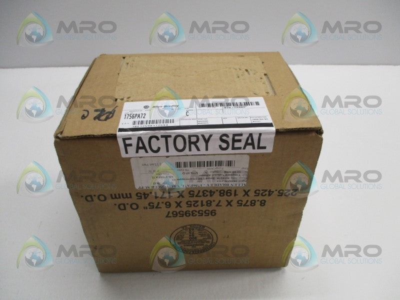 ALLEN BRADLEY CONTROLLOGIX 1756-PA72 SER. C POWER DATE: 2008 * FACTORY SEALED *