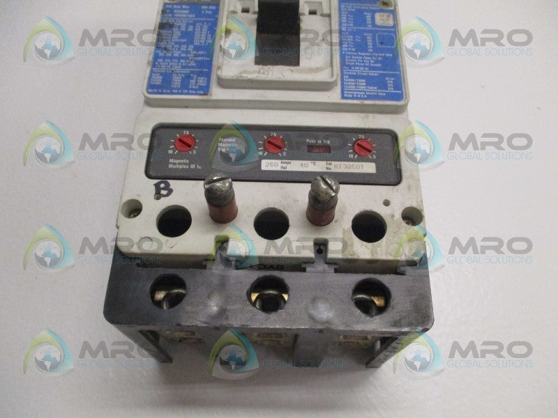 WESTINGHOUSE KD3250T CIRCUIT BREAKER 250A (AS PICTURED)  UNMP