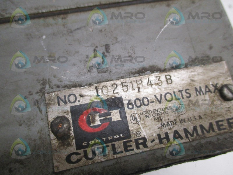 CUTLER HAMMER 10251H43B FOOT SWITCH  UNMP