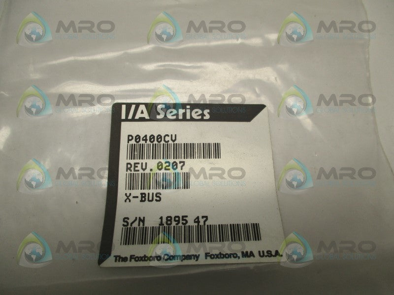 FOXBORO P0400CV 2-SLOT MODULE FT CONNECTOR  NSMP