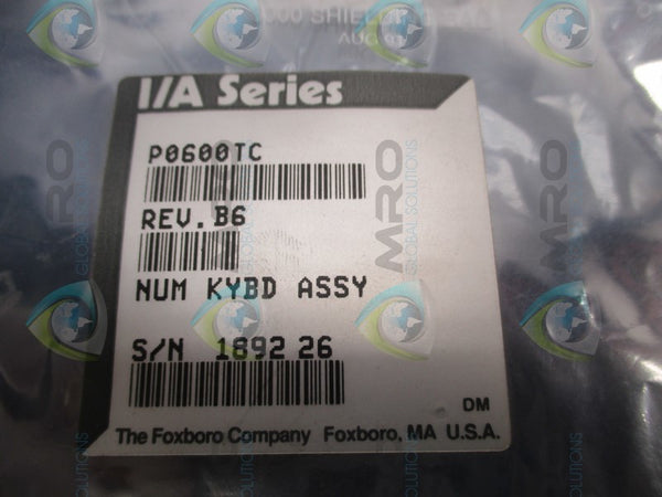 FOXBORO P0600TC NUMBER KEYBOARD ASSEMBLY  NSNP
