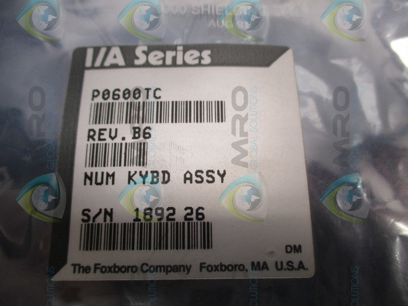 FOXBORO P0600TC NUMBER KEYBOARD ASSEMBLY  NSNP