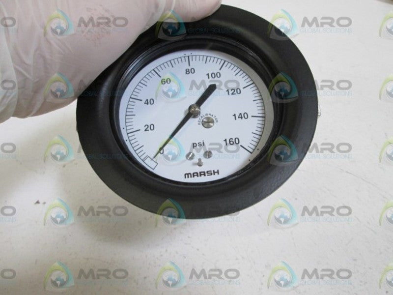 MARSH/BELLOFRAM GAUGE 3.5" QUAL-B 1/4" NPT 0/160PSI H2052 *NEW IN BOX*