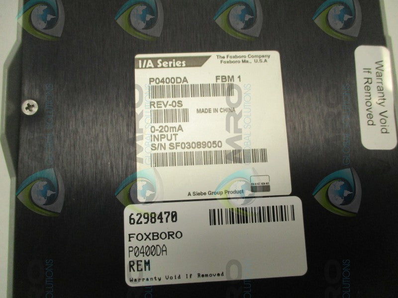 FOXBORO P0400DA FBM1 INPUT MODULE (REMANUFACTURED)
