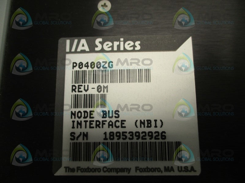 FOXBORO P0400ZG NBI NODE BUS INTERFACE  UNMP