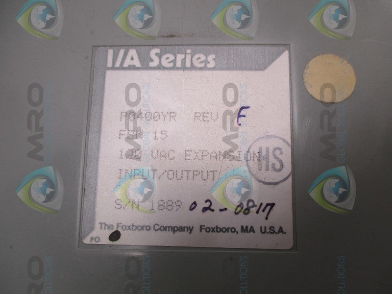 FOXBORO P0400YR FBM15 INPUT/OUTPUT MODULE (REPAIRED)  UNMP
