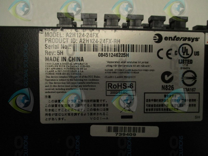 ENTERASYS A2H124-24FX  NSNP