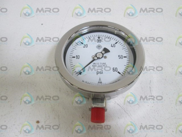 LOT OF 2 MC DANIEL CONTROLS, INC.  GAUGE 1/4" NPT 0-60PSI AC *NEW IN BOX*