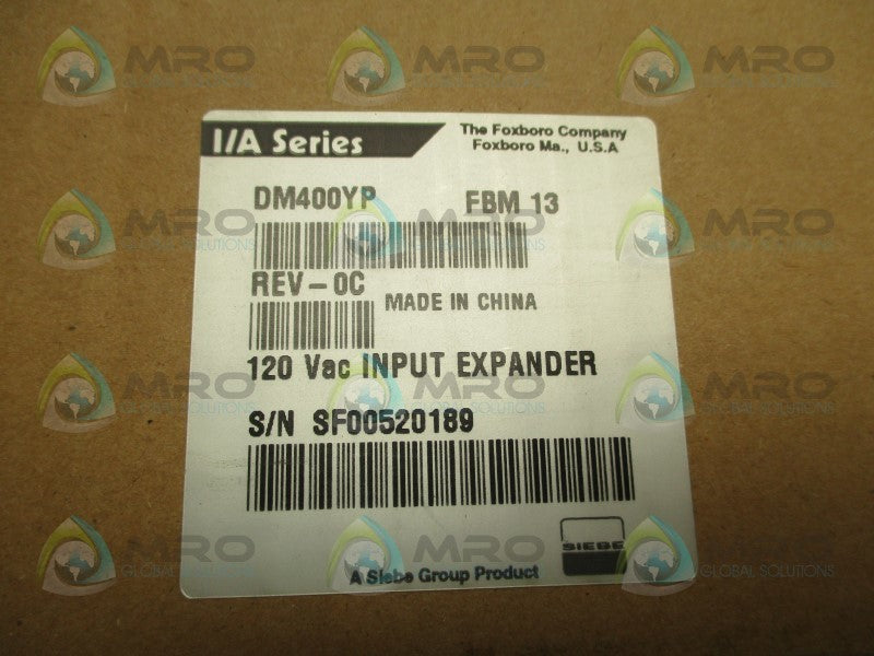 FOXBORO DM400YP FBM13 INPUT EXPANDER  NSFS