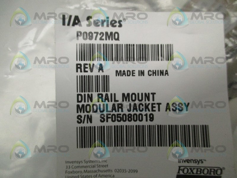 FOXBORO P0972MQ MODULAR JACKET ASSEMBLY  NSNP