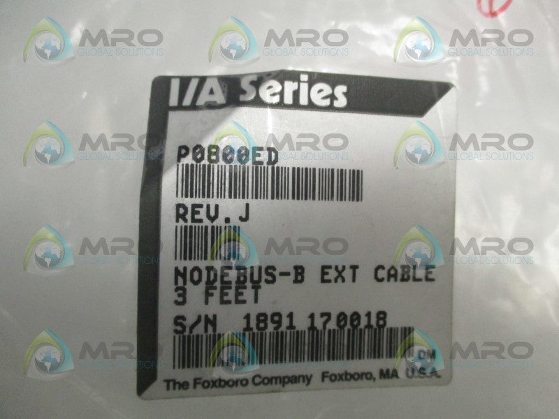 FOXBORO P0800ED NODEBUS-B EXTENSION CABLE 3'  NSNP