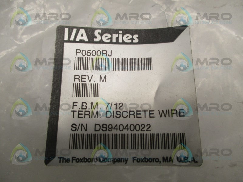 FOXBORO P0500RJ TERMINAL ASSEMBLY  NSNP