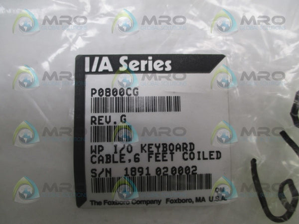 FOXBORO P0800CG KEYBOARD CABLE 6FT  NSNP
