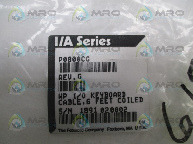 FOXBORO P0800CG KEYBOARD CABLE 6FT  NSNP