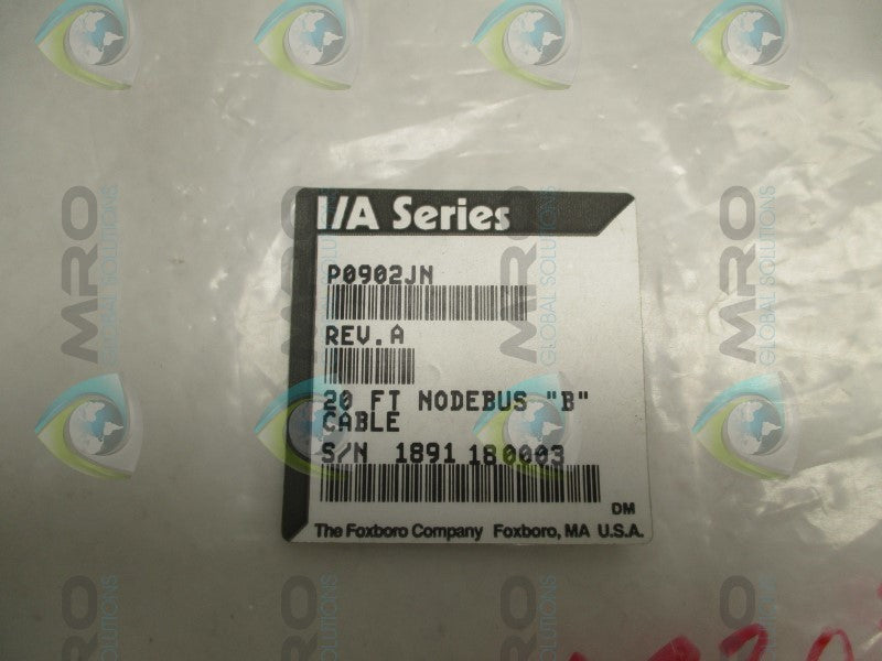 FOXBORO P0902JN NODEBUS "B" CABLE 20'  NSNP