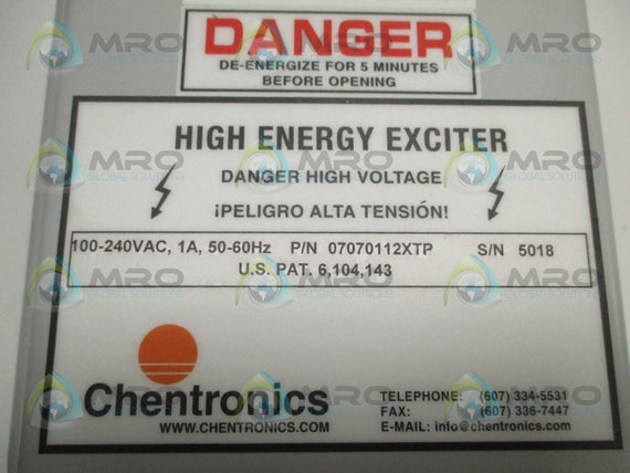 CHENTRONICS 07070112XTP HIGH ENERGY EXCITER * NEW NO BOX *