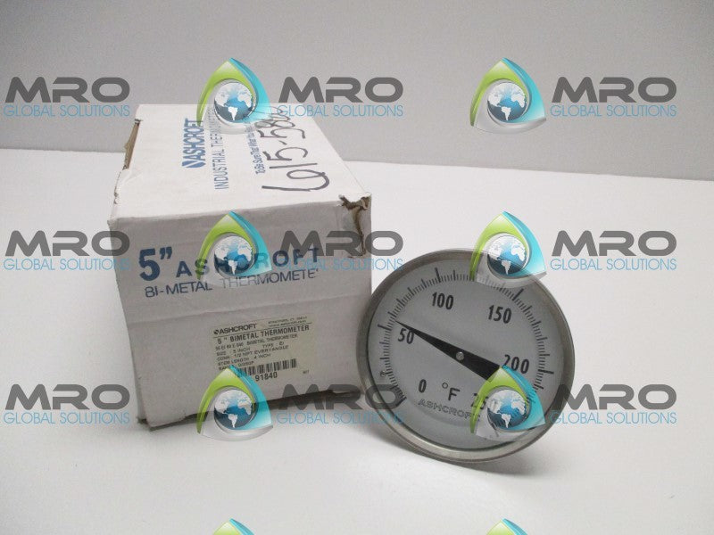 ASHCROFT 50E160E040-0/250F BIMETAL THERMOMETER 2/250F 4" STEM  NSMP