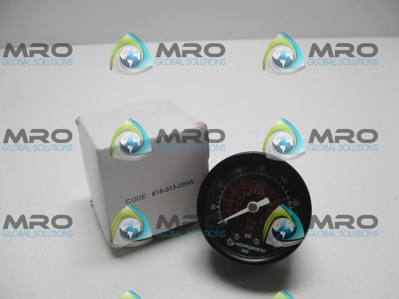 NORGREN 18-013-226W PRESSURE GAUGE 0-160PSI  NSMP