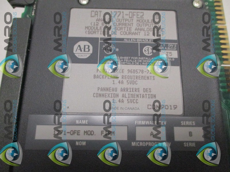 ALLEN BRADLEY 1771-OFE2 SER. B F/W A  NSMP
