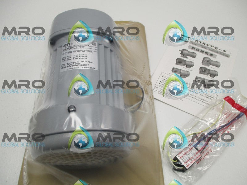 GTR G3LM-18-10-T020 3-PHASE INDUCTION MOTOR 200/220V RATIO: 10:1  NSMP