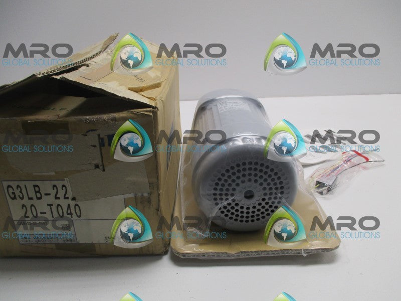 GTR G3LB-22-20-T040 3-PHASE INDUCTION MOTOR 200/220V RATIO: 20:1  NSMP