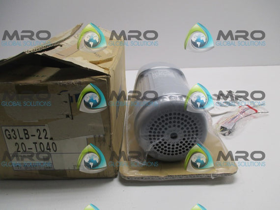 GTR G3LB-22-20-T040 3-PHASE INDUCTION MOTOR 200/220V RATIO: 20:1 * NEW IN BOX *