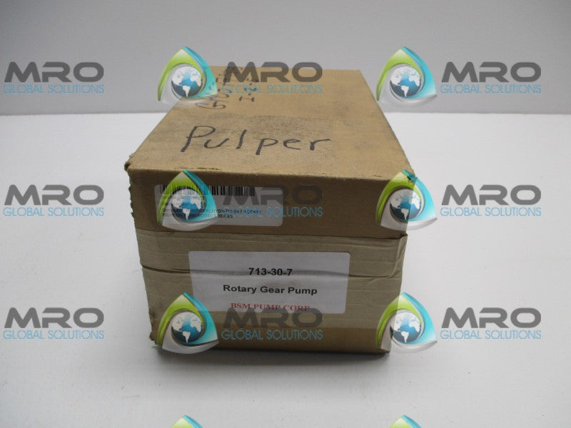 BSM PUMP 713-30-7 ROTARY GEAR PUMP * FACTORY SEALED *