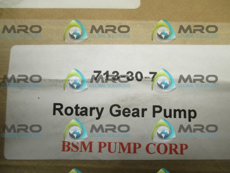 BSM PUMP 713-30-7 ROTARY GEAR PUMP * FACTORY SEALED *
