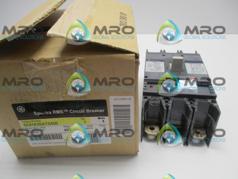 GENERAL ELECTRIC SPRECTRA RMS SGHA26AT0400 CIRCUIT BREAKER 400A  NSMP