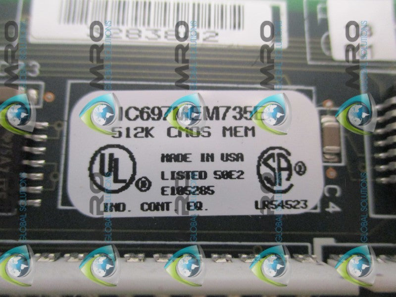 GE FANUC IC697MEM735E MEMORY MODULE 512K  UNMP