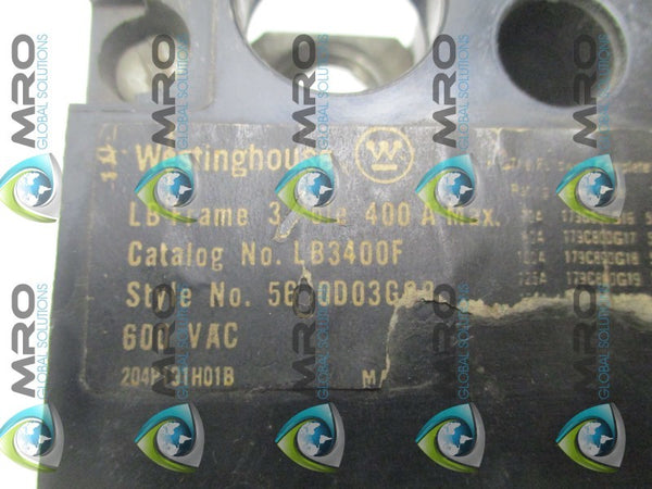 WESTINGHOUSE LB3350 CIRCUIT BREAKER 350A  UNMP