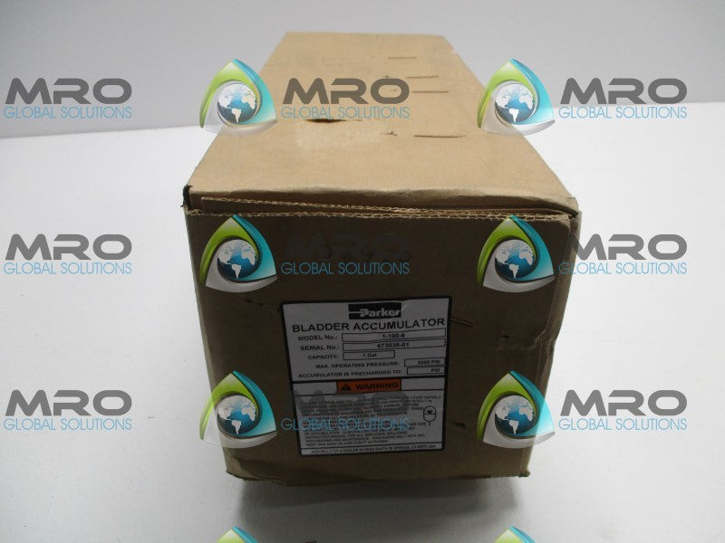 PARKER 1-100-6 BLADDER ACCUMULATOR 1/GALLON * FACTORY SEALED *