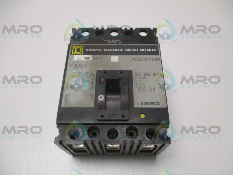 SQUARE D SFAL3050 CIRCUIT BREAKER 50A  NSMP