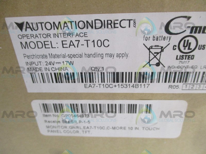 AUTOMATION DIRECT EA7-T10C OPERATOR INTERFACE * FACTORY SEALED *