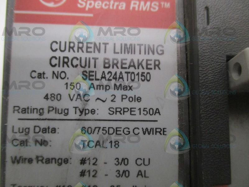 GENERAL ELECTRIC SPECTRA RMS SELA24AT0150 CIRCUIT BREAKER 150A  NSNP