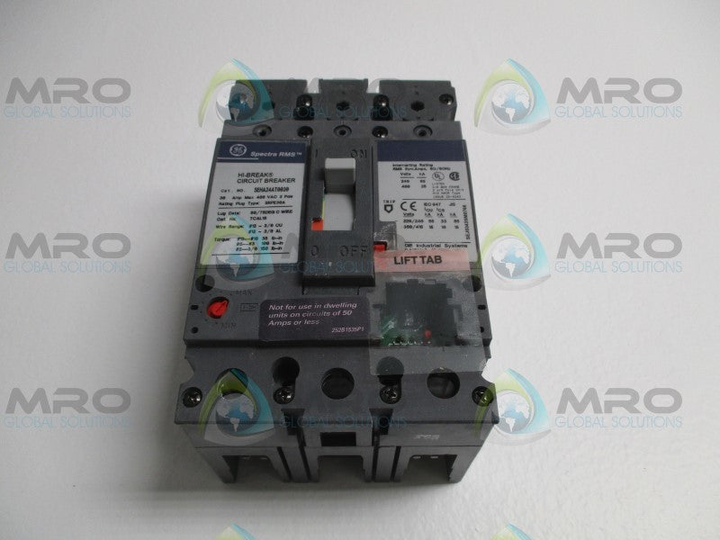 GENERAL ELECTRIC SPECTRA RMS SEHA24AT0030 CIRCUIT BREAKER 30A  NSMP